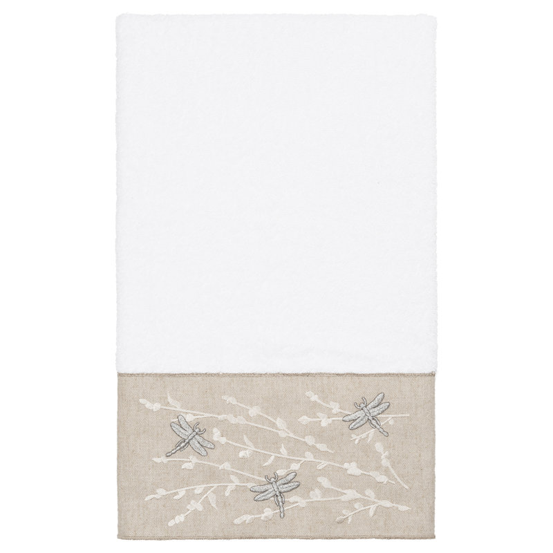 100% Turkish Cotton Braelyn Bath Towel, White