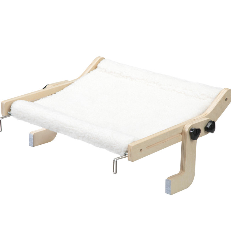 Siège de fenêtre Soft Cat, structure en bois, sans ventouse, assemblage facile, l 20,23 po x l 14,74 po, H 7,82 po, perchoir intérieur jusqu'à 55 lb pour fenêtre, literie, matériau, perçage, position réglable, H 7,82 po