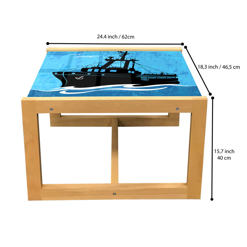 Jadah Sled Coffee Table, 62cm H x 46cm W x 40cm D