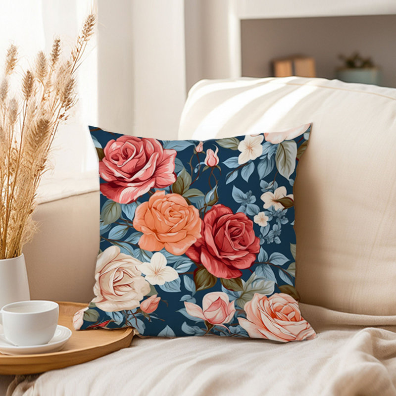 Floral Rose Flowers Pattern XI Classic, 16"H x 16"W