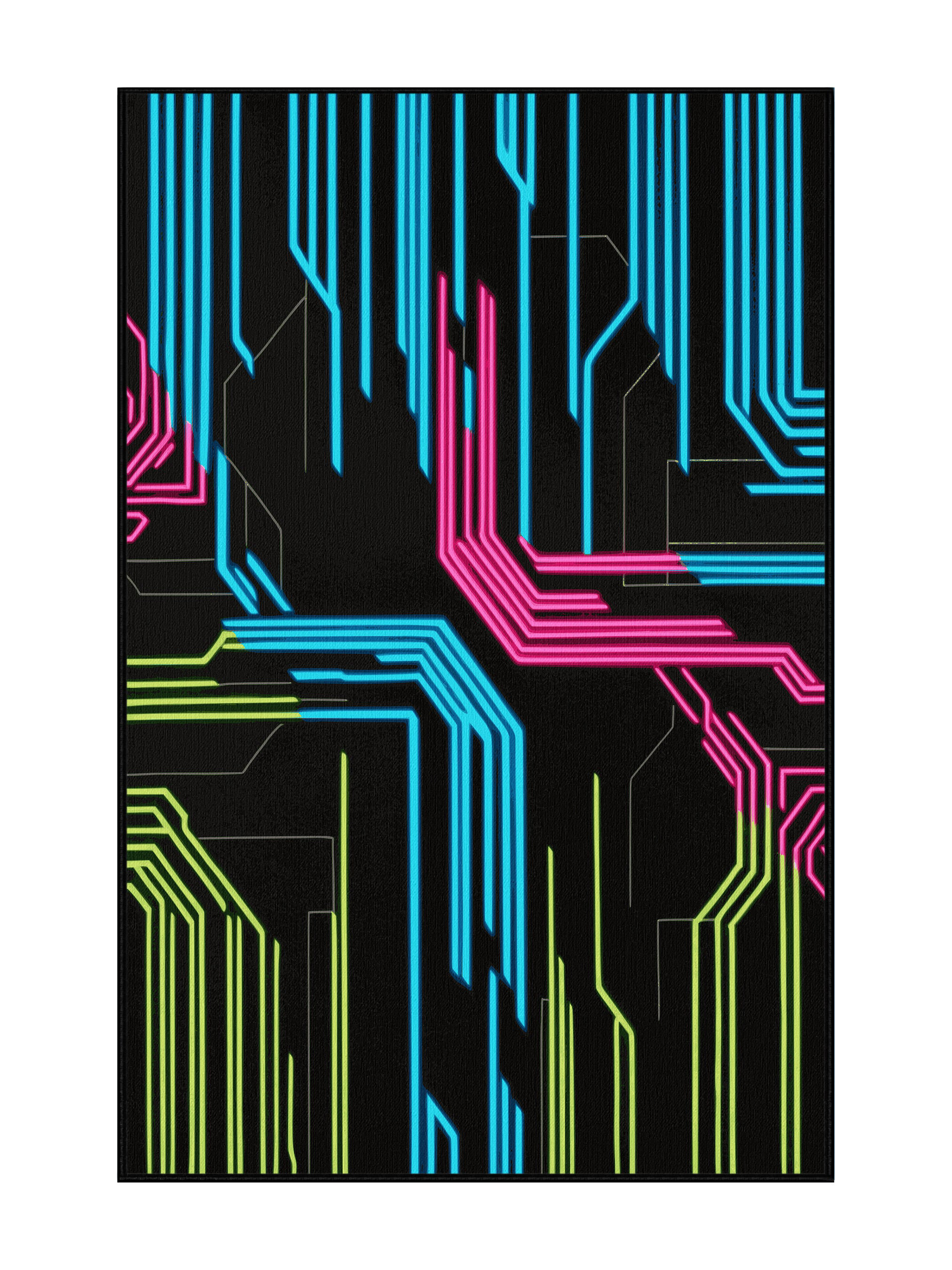 Orren Ellis Cybernetic Grid Rug | Wayfair