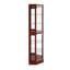 Vitrine de coin à 6 tablettes avec lumières, miroirs et tablettes réglables (ampoule E26 non incluse)-298764324