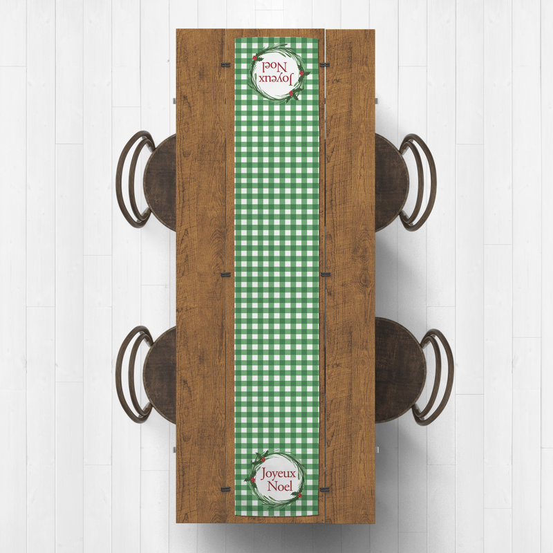 Chemin de table noel joyeux Vanburen, L 72 po x l 16 po