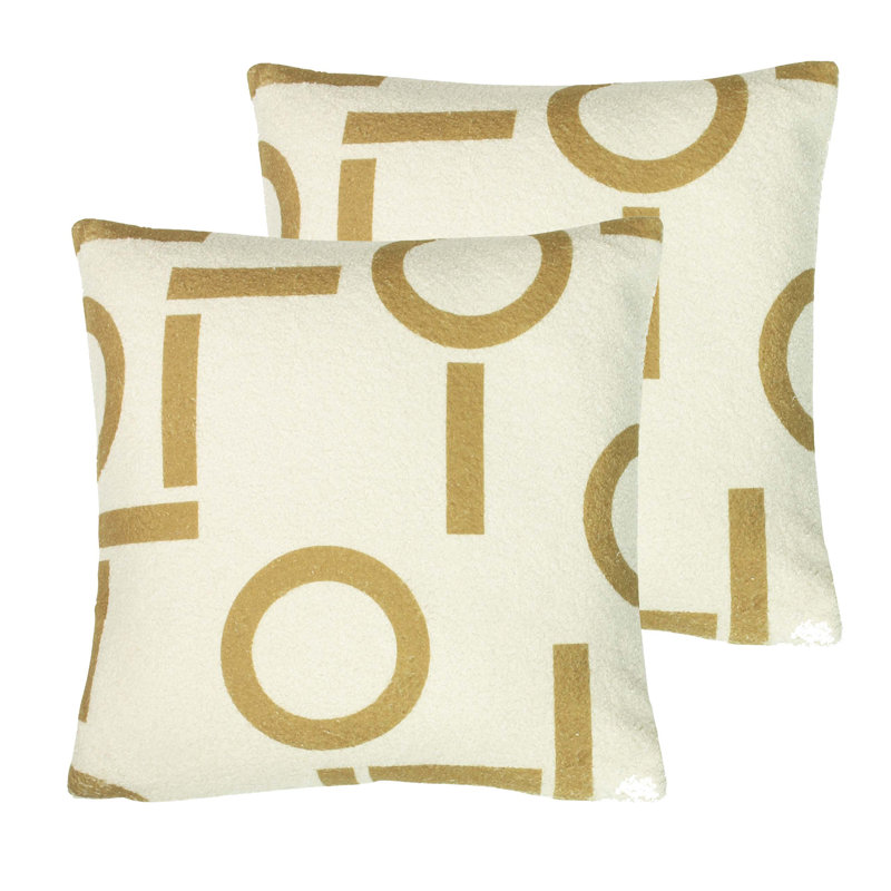 Geometric Square Cushion, Honey