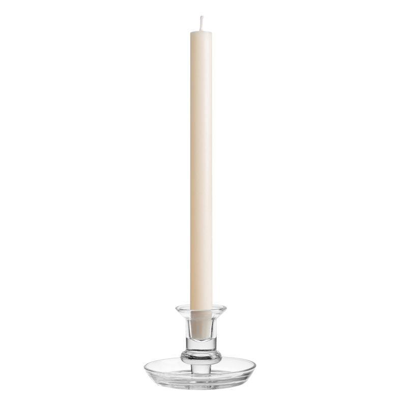 3'' H Glass Tabletop Candlestick, Clear