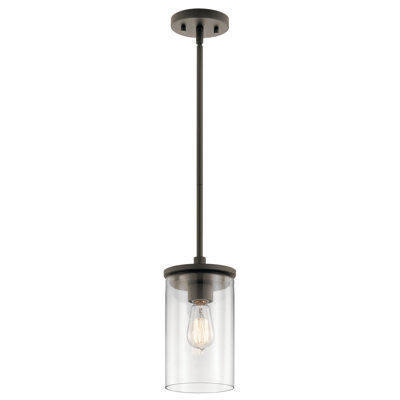 Luminaire suspendu cylindrique à 1 lumière Crosby