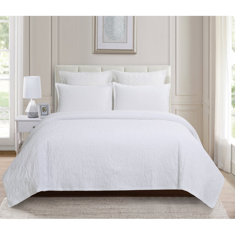 Ensemble de galets Shiloh, Grand Converlet + 2 taies décoratives, Blanc