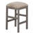 Yvesh 24 In. H White/Light Gray&Beige Backless Wood Bar Stool With Fabric Seat Set Of 2