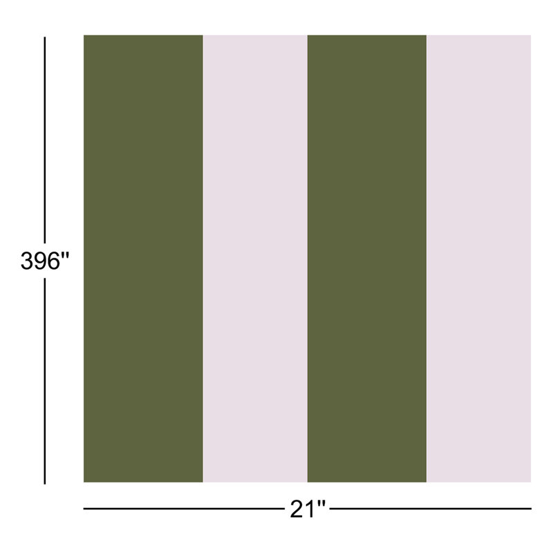 Papier peint adhésif à rayures, Olive Green
