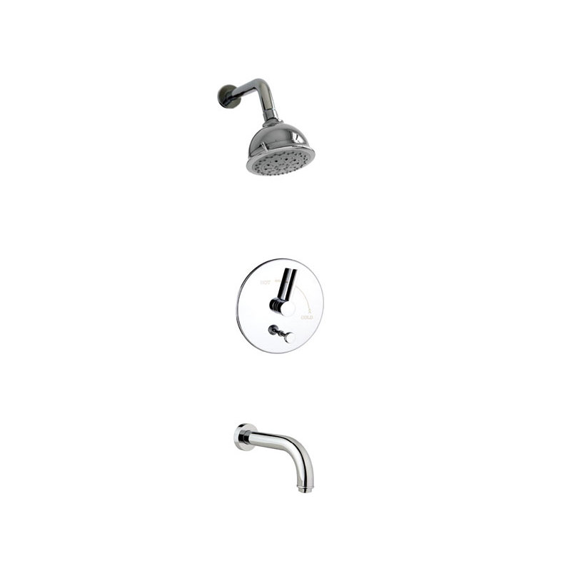 Thermostatic Tub and Shower Faucet, Polished Chrome