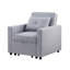 Fauteuil convertible en lin convertible avec poches latérales