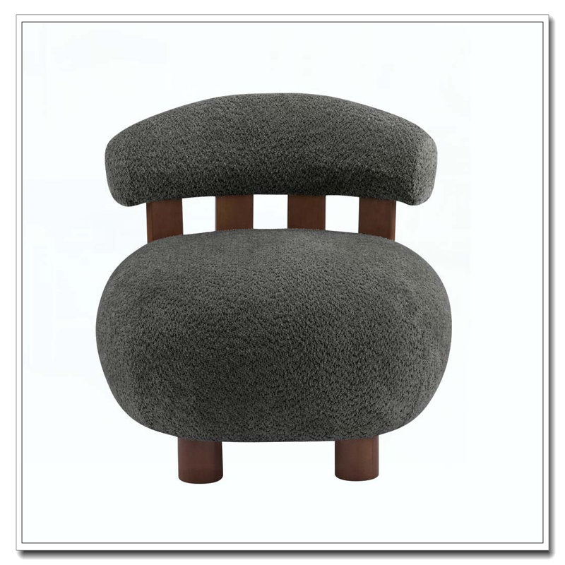 Fauteuil d'appoint en tissu Bouble, Gris foncé