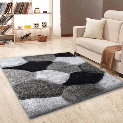 Geometric Shag Area Rug