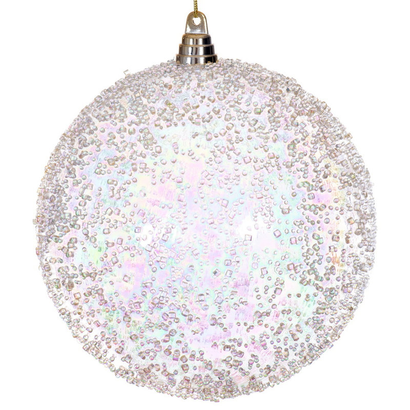 Boule de billes iridescente de 8 po., Champagne