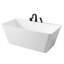 Vault Series X 32 po Baignoire de trempage autoportante en acrylique à fond plat avec drain central, robinet-112450388