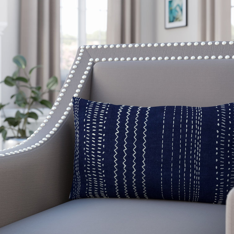 Verdie Embroidered Cotton Reversible Throw Pillow