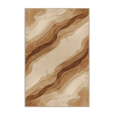 Tapis moelleux et moelleux au look rustique et moderne au look rétro - beige