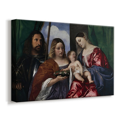 Madonna and Child with Saints Dorothy and George-Titian-Gallery, toile tendue-c. 1516
