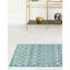 Tapis bleu turquoise en polypropylène tissé à la machine Briehn-860863634