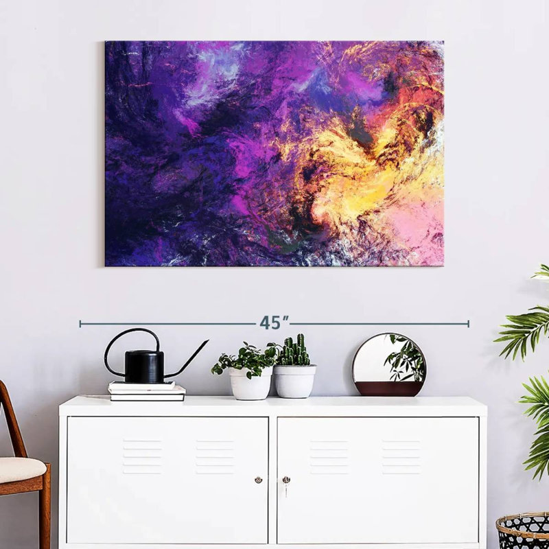 Avery Purple Abstract Texture, 26" H x 39" W