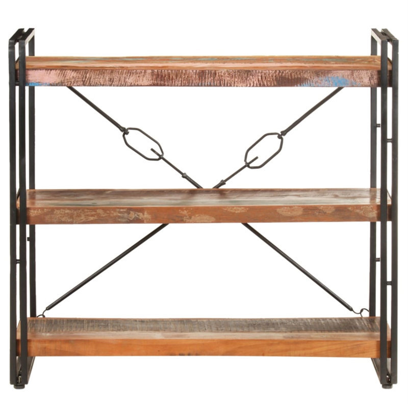 Bibliothèque en bois de manguier massif, Brun, (5 tablettes) H 70,9 po x l 23,6 po x P 11,8 po