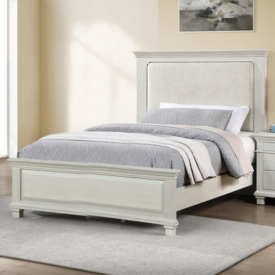 Izaguirre Wood Full Size Panel Bed, Gray
