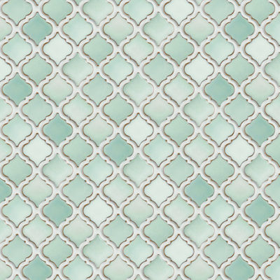 Hudson Tangier 2" x 2" Porcelain Arabesque Mosaic Wall & Floor Tile