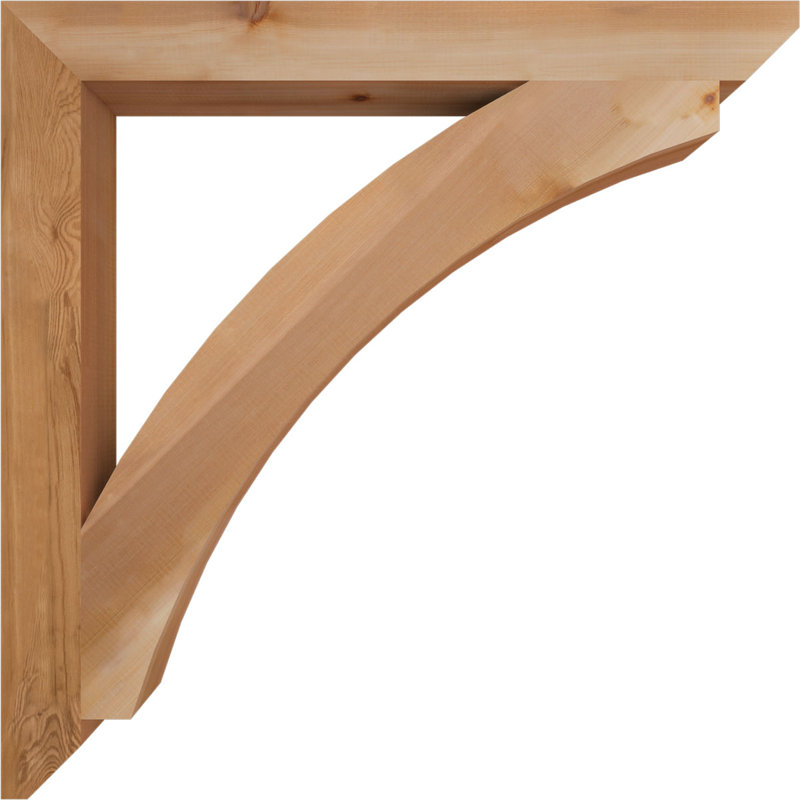 Support en bois / corbeau, Cèdre rouge, H 40 po x l 3,5 po x P 40 po
