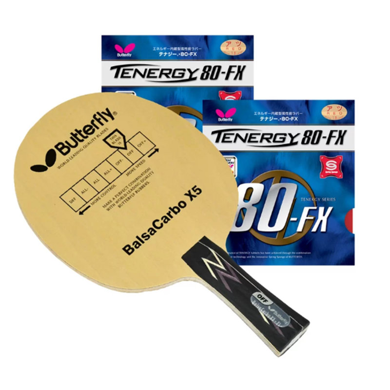 Raquette pro-line avec caoutchouc 80 fx tenergy Balsa Carbo, Droit