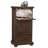 Cognac II Burnished Oak Wine and Bar Cabinet with Drop-Down Serving Door