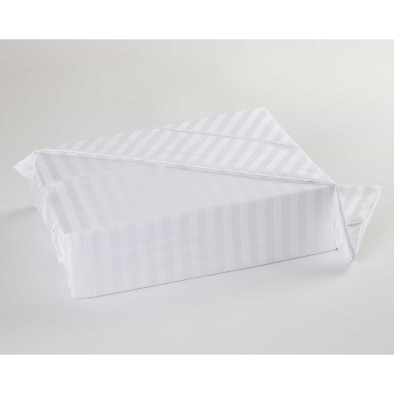 SilverClear Dobby Stripe 250 Thread Count Striped Flat Sheet, Queen