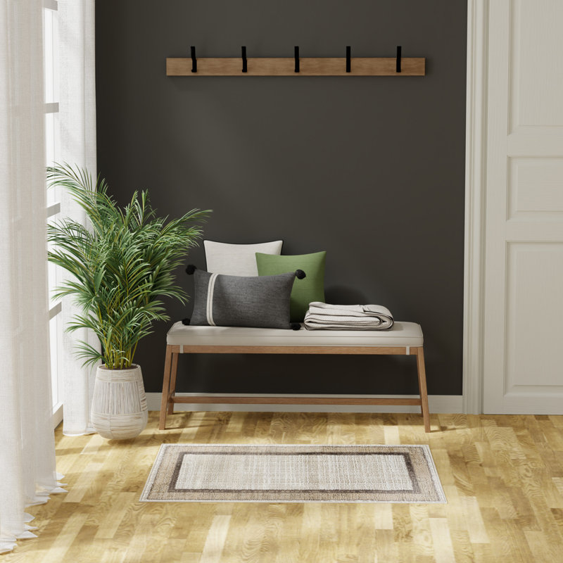 Leuchte Ivory Brown Modern Indoor Rug, Runner 2' x 4'