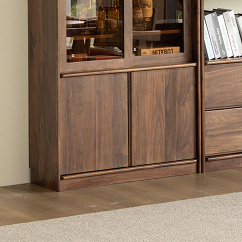 High quality black walnut solid wood bookcase