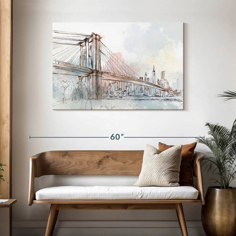Lilie Blushing Brooklyn Bridge, 30" H x 45" W