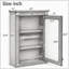 Armoire de rangement de salle de bain murale avec miroir, armoire à pharmacie avec tablette réglable en hauteur, armoire de rangement au-dessus de la toilette-244927530