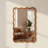 Natural Wood Color Wavy Rectangle Solid Wood Frame Decorative Mirror,For Bedroom, Bathroom, Living Room, Entryway-1686799685-1688807624