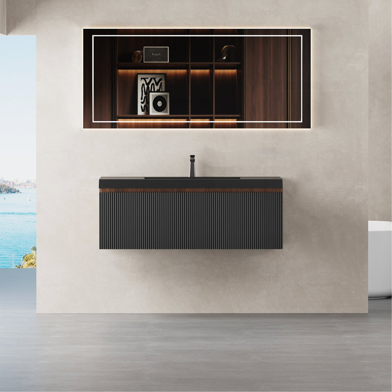 Ensemble de meuble-lavabo mural 42 po avec lavabo flottant 42 po