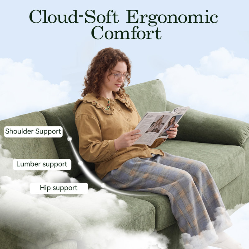 Compression Sofa with 7.5" Thick Seat
