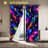 2Pcs Vibrant Galaxy Nebula Space Print Grommet Blackout Curtains, Dreamy Cosmic Pattern, Thermal Insulated Sun Blocking, Noise Reducing & Privacy Protection, Room Darkening Stylish Indoor Home Decor for Bedroom, Living Room, Teen Room-18470492
