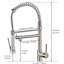 Robinet d'évier de cuisine avec douchette amovible, placage nickel brossé, poignée simple, robinet de style contemporain, tête de jet, remplisseur en céramique, pour éviers