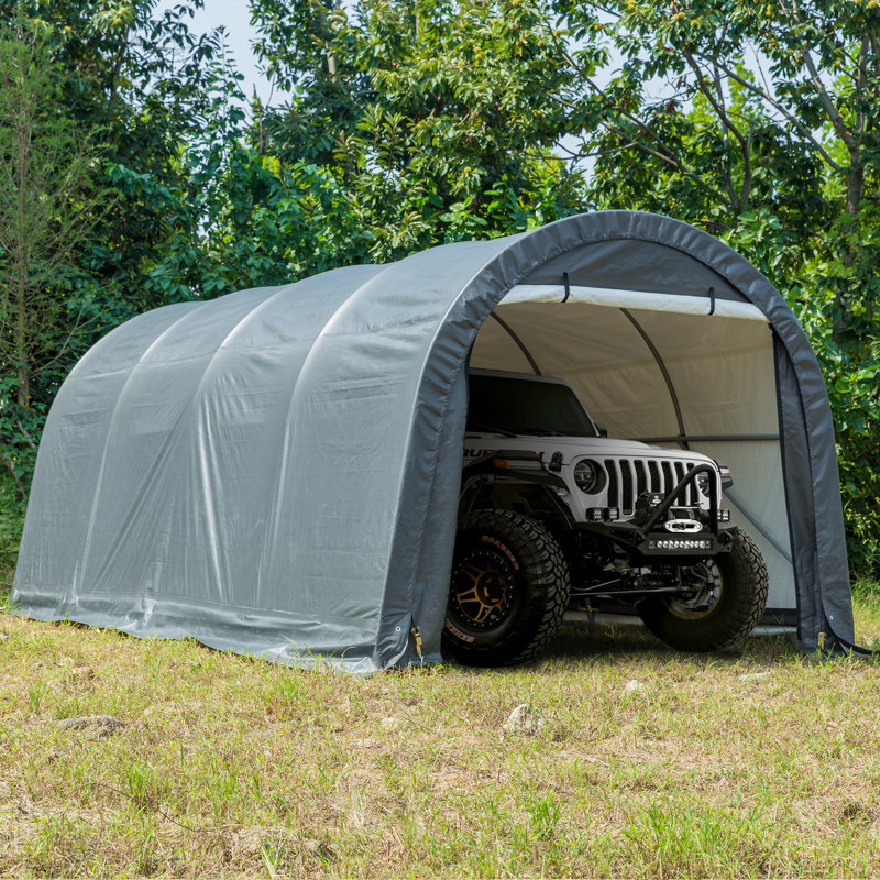 Atv Round-top Portable Shed 10'x10'x8', 8 Ft. H x 10 Ft. W x 20 Ft. D