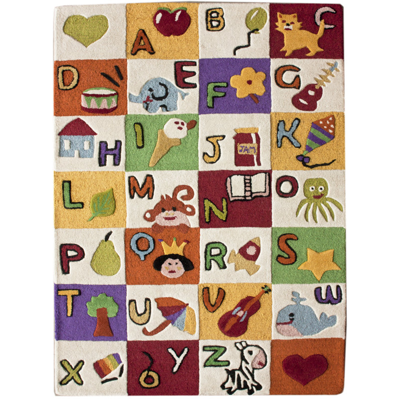 Tapis Adamo Alphabet Expressions, Rectangle 3 pi 6 po x 5 pi 6 po