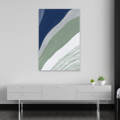 Abstrait et bleu, bleu, vert, art abstrait IV