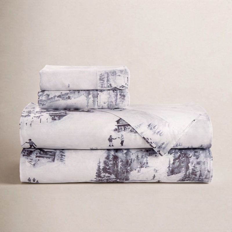 Ensemble de draps Riggi Toile Lyocell, Ensemble de draps et de 2 taies d'oreiller pour tr