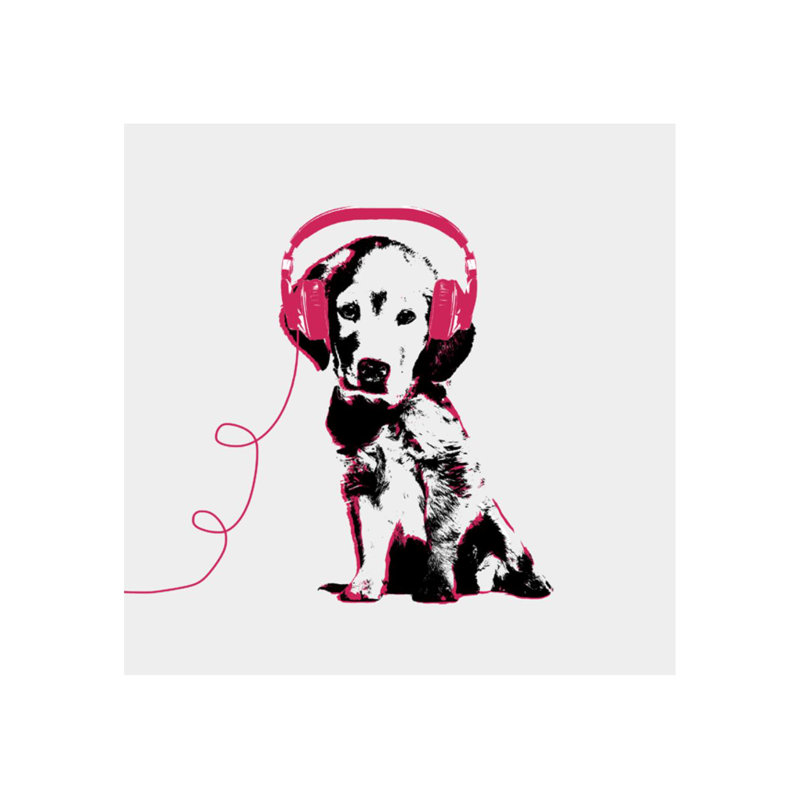 «Music Lover IV» par Sofia Fox - impression, H 24 po x l 24 po x P 1,5 po, Couche de verre