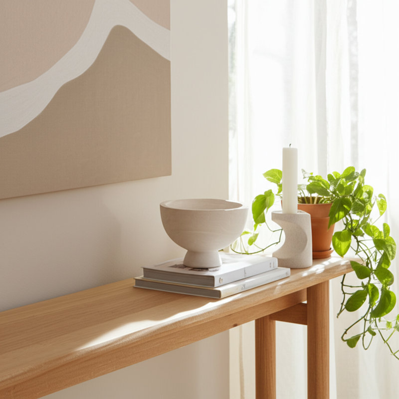 Bol en bois de style Paulownia, Blanc