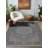 Nouvelle Collection Digital Print Cotton-Polyester Gray Oriental Rug-1133338322