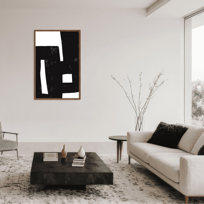 Abstract I Was Never There by  - Picture Frame Painting on Paper, 36" H x 24" W x 1.125" D, Framed Print, Black