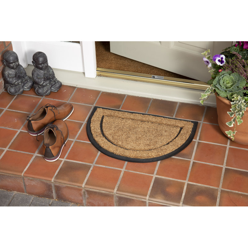 Kerr Non-Slip Solid Color Doormat, Semi-Circle 40 x 60cm