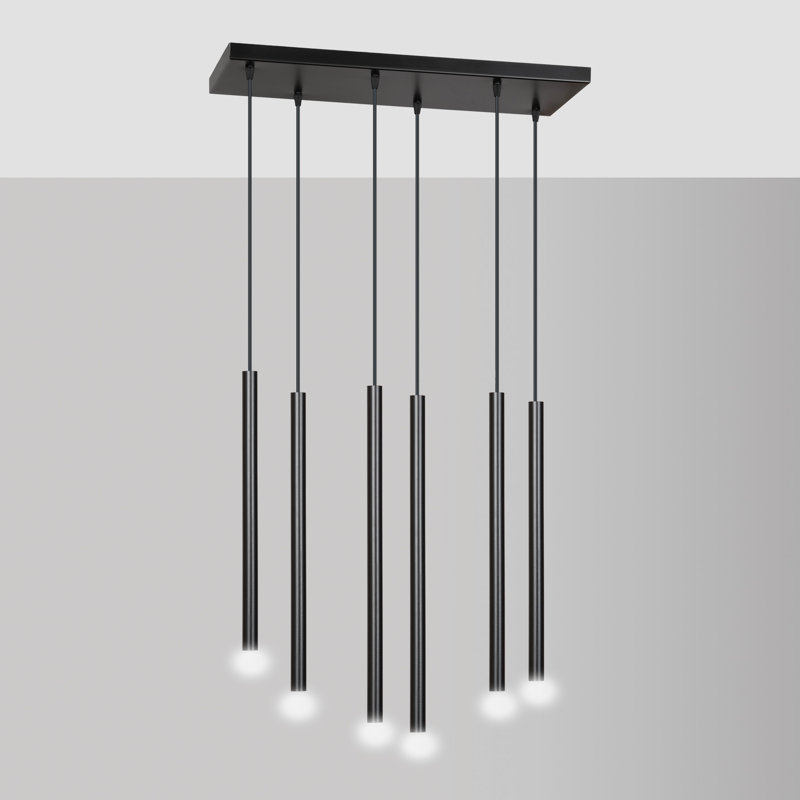 Anna-Leigh 6 - Light Cluster Pendant, Black
